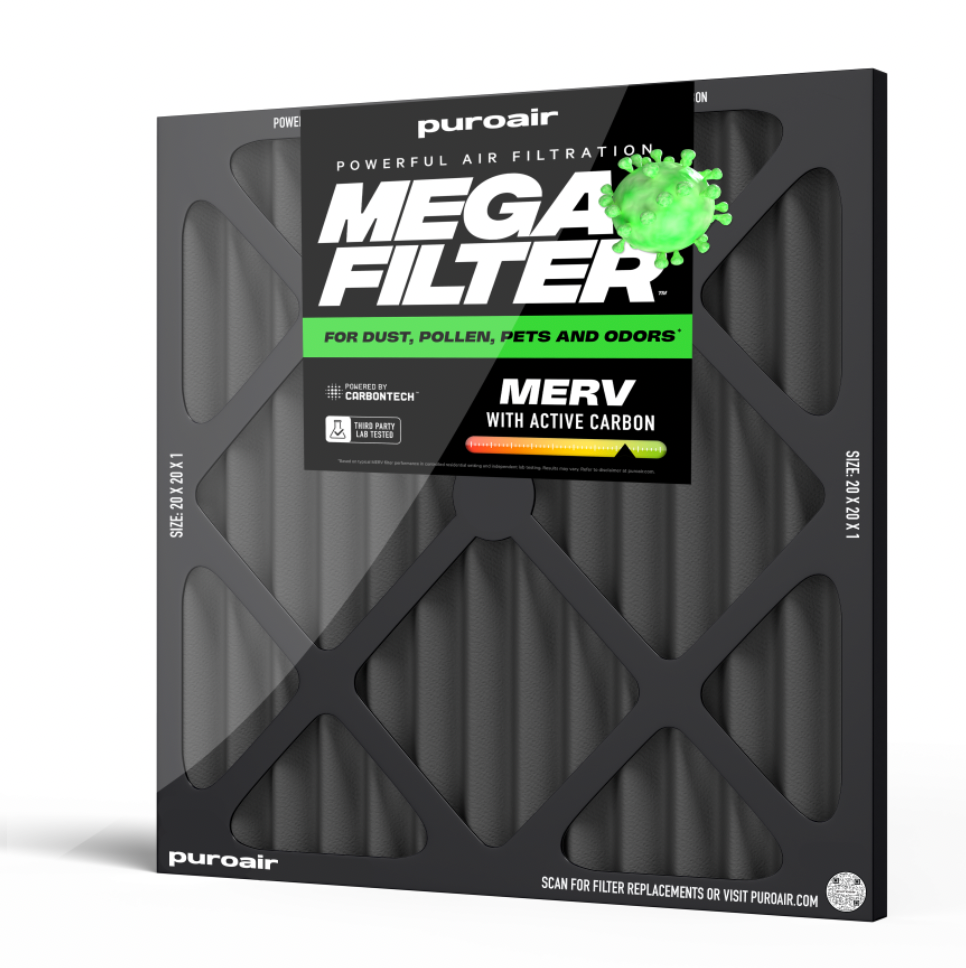 HVAC Mega Filter MERV 13 Pleated Plus Activated Carbon Air Filter
