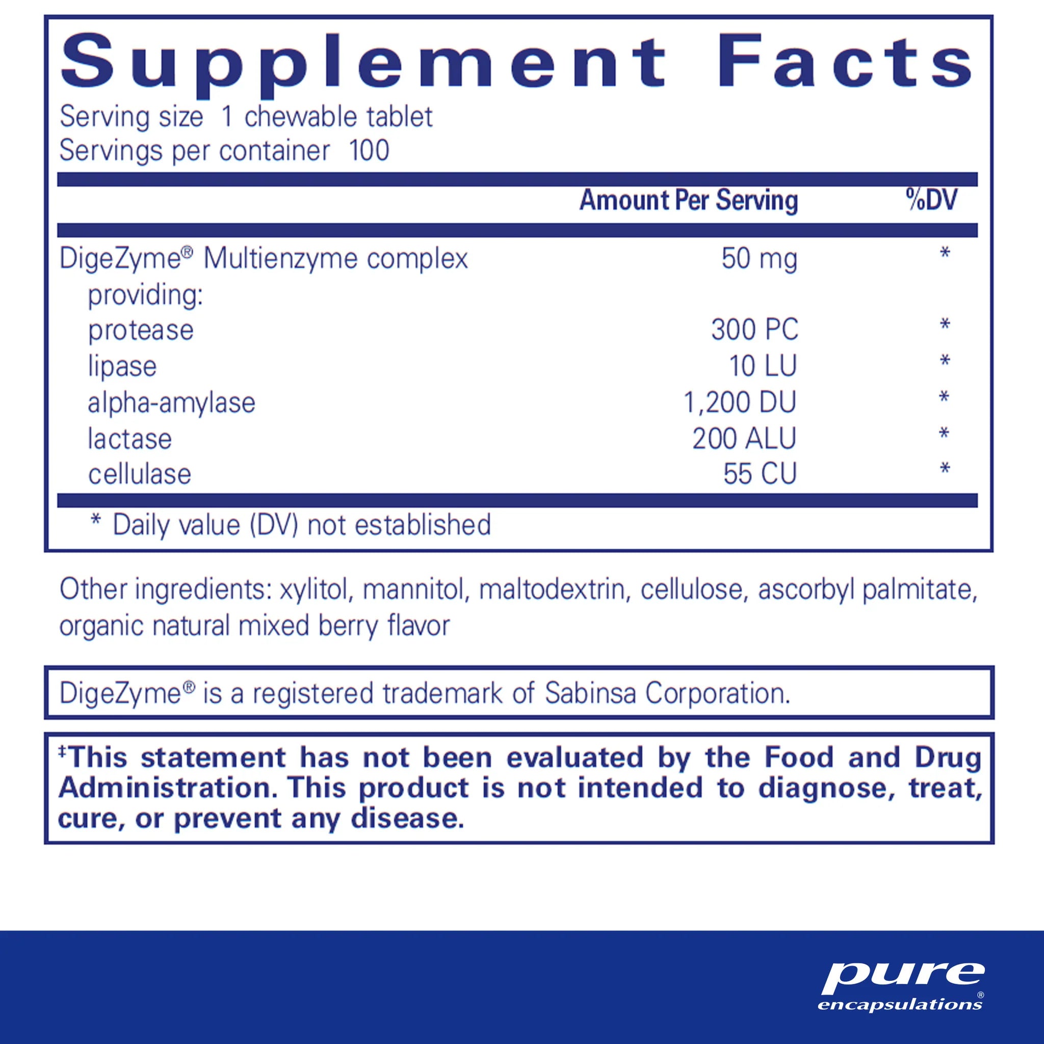 Digestive Enzyme chewables