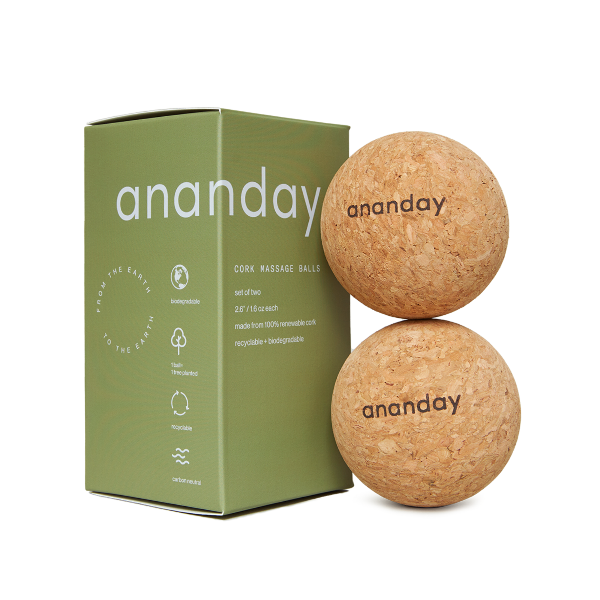Cork Massage Ball Set