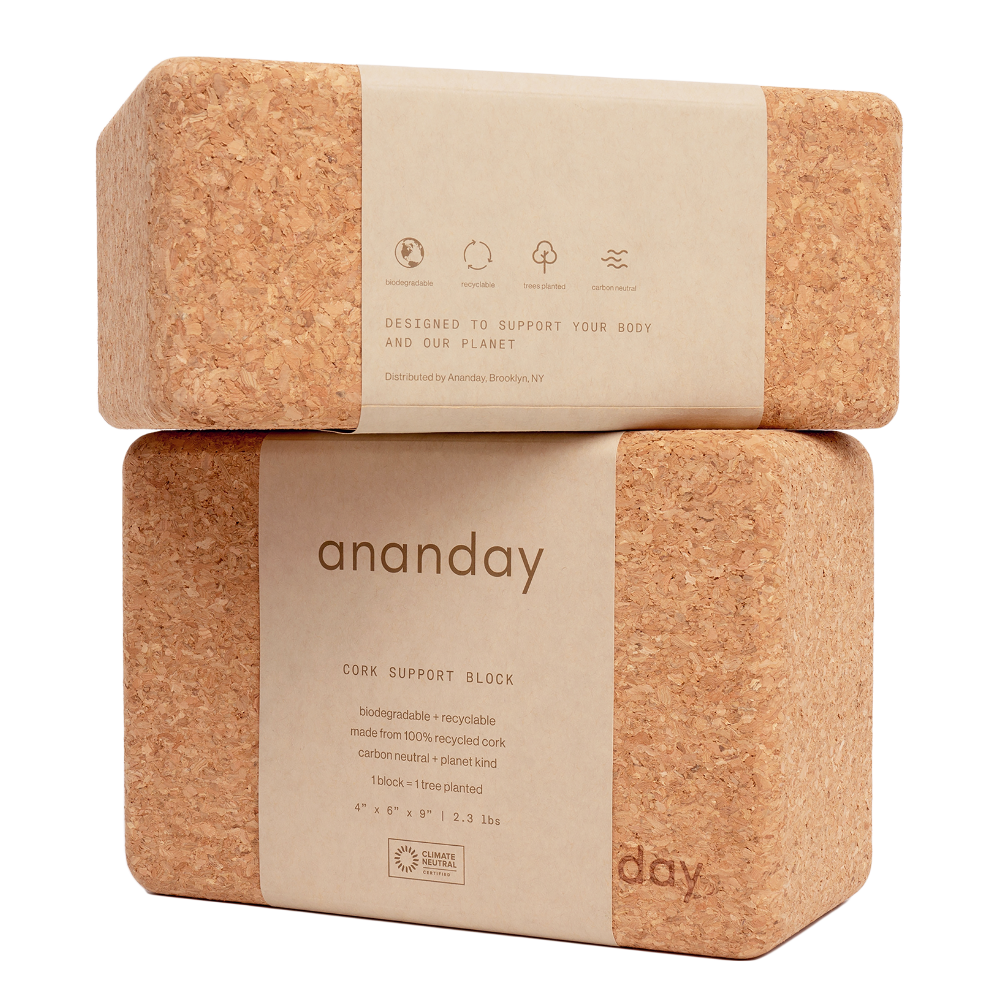 Cork Yoga Block Set