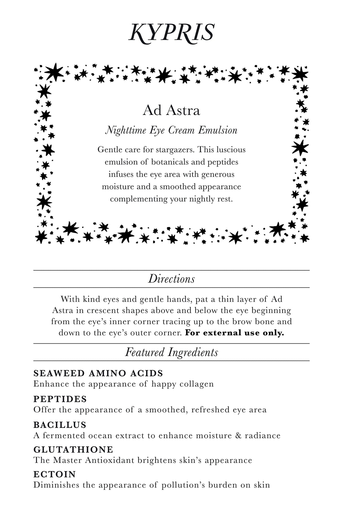 Ad Astra - Rich Nighttime Eye Cream – KYPRIS