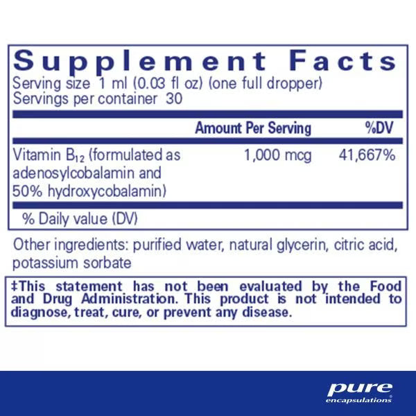 Adenosyl/Hydroxy B12 liquid 30 ml