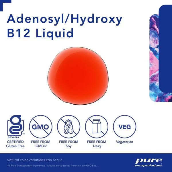 Adenosyl/Hydroxy B12 liquid 30 ml – Pure Encapsulations