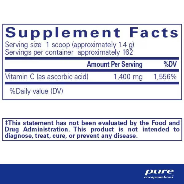 Ascorbic Acid Powder 227 g – Pure Encapsulations