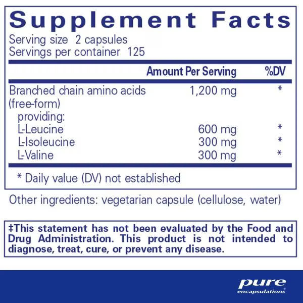 BCAA Capsules – Pure Encapsulations