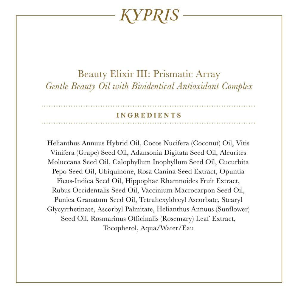 Beauty Elixir III: Prismatic Array - Gentle Moisturizing Face Oil – KYPRIS