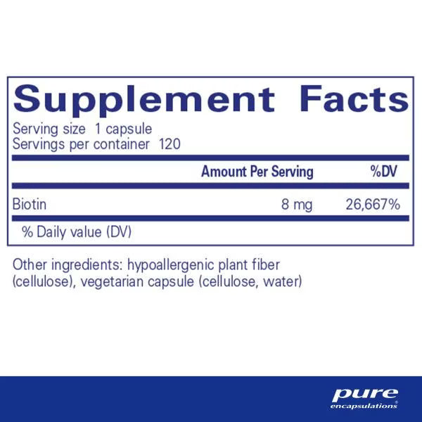 Biotin 8 mg.