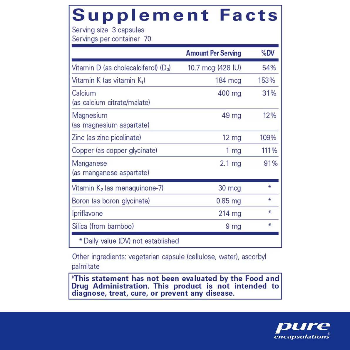 +CAL+ with Ipriflavone – Pure Encapsulations