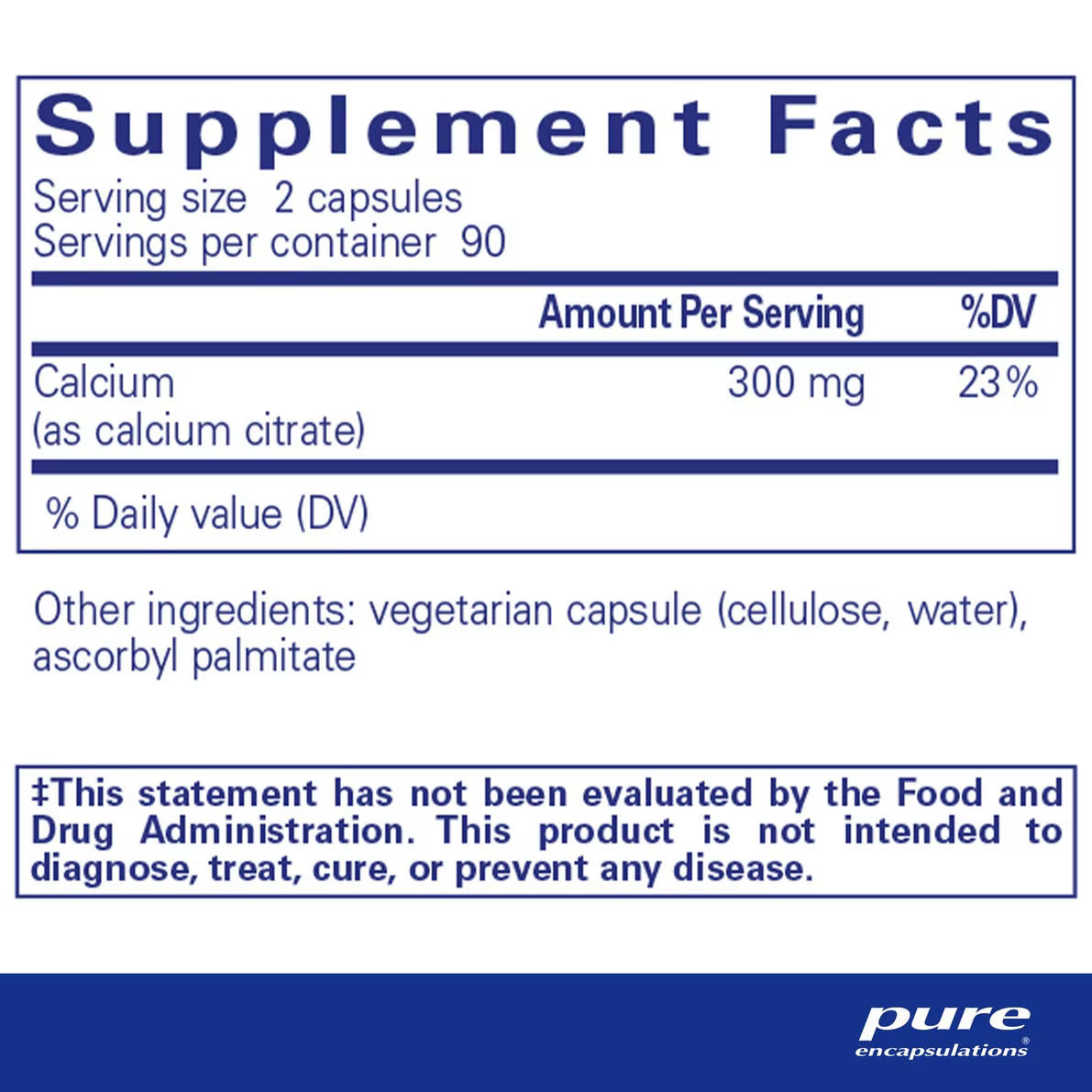 Calcium (citrate) 180's – Pure Encapsulations