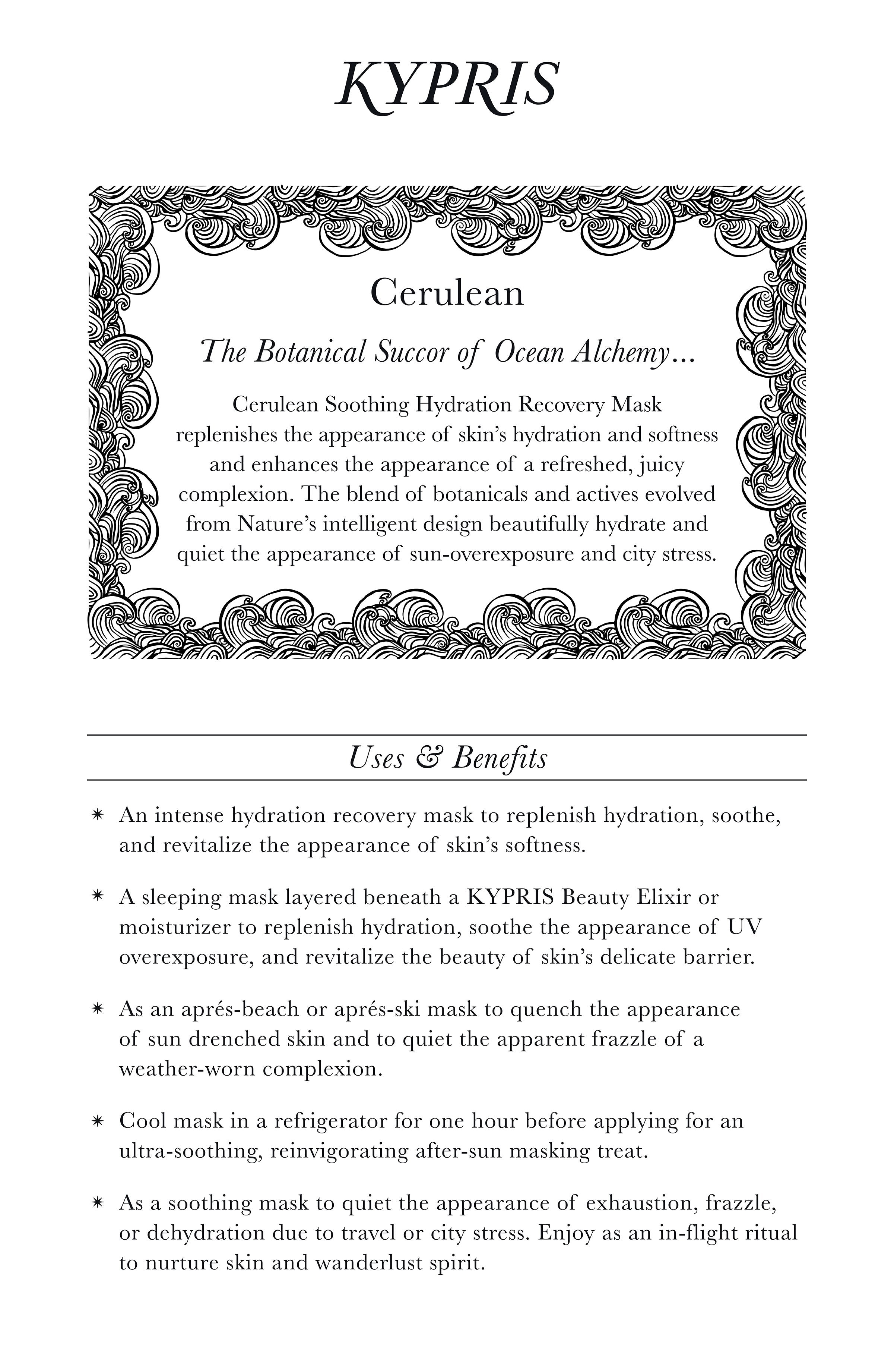 Cerulean - Intense Soothing Hydration Mask – KYPRIS