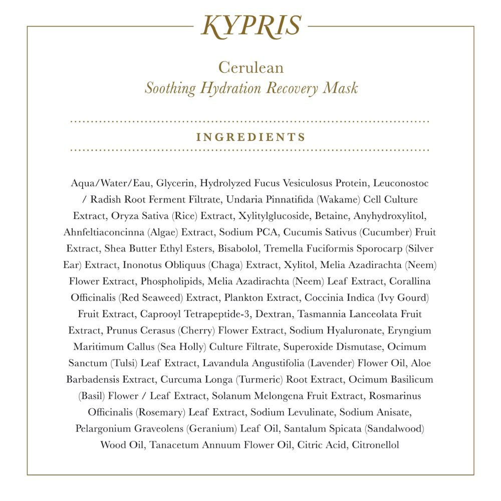 Cerulean - Intense Soothing Hydration Mask – KYPRIS