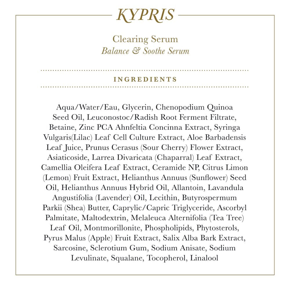Clearing Serum - Balance & Soothe Facial Serum – KYPRIS