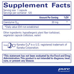 CoQ10 - 30 Mg. 120's – Pure Encapsulations