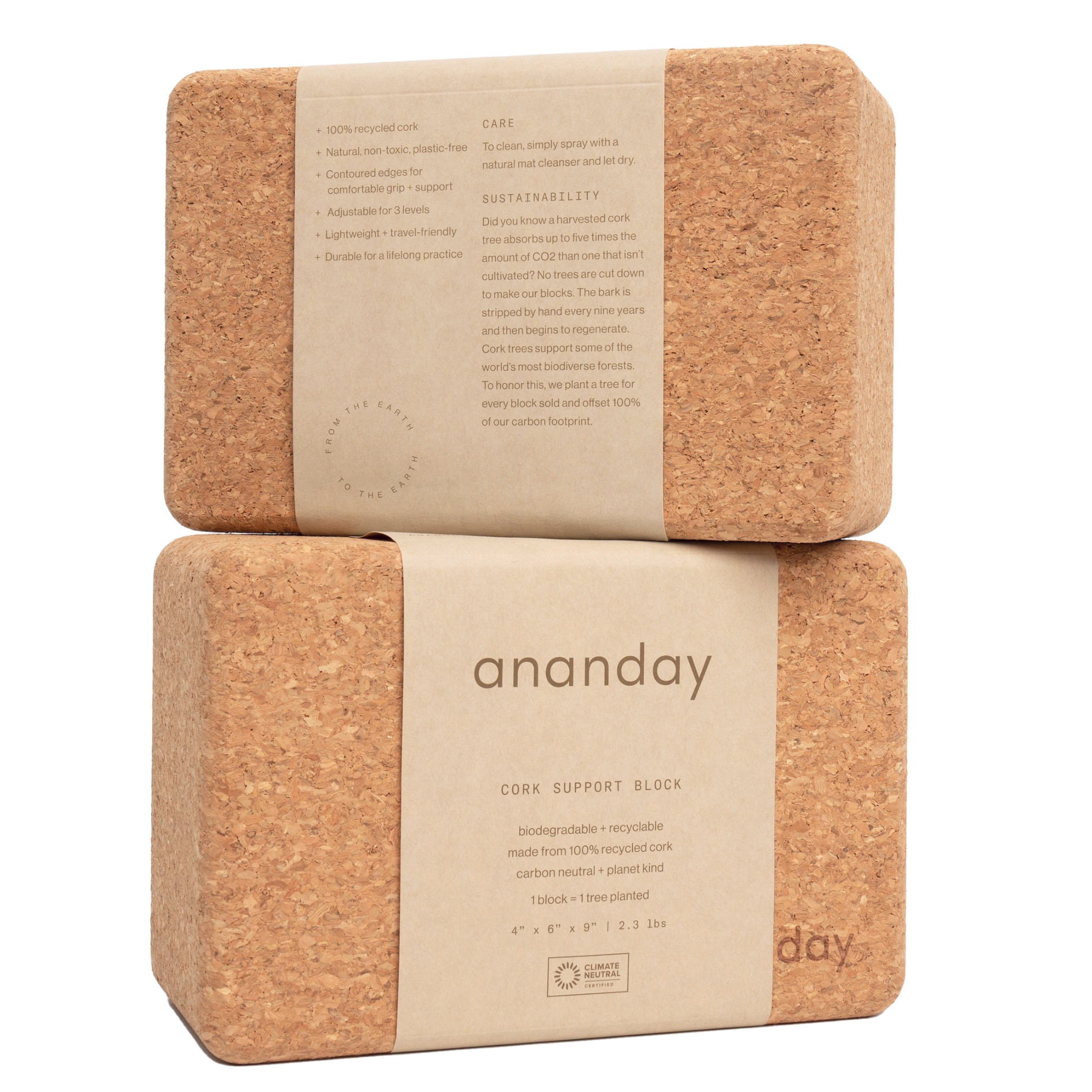 Cork Yoga Block Set – Ananday