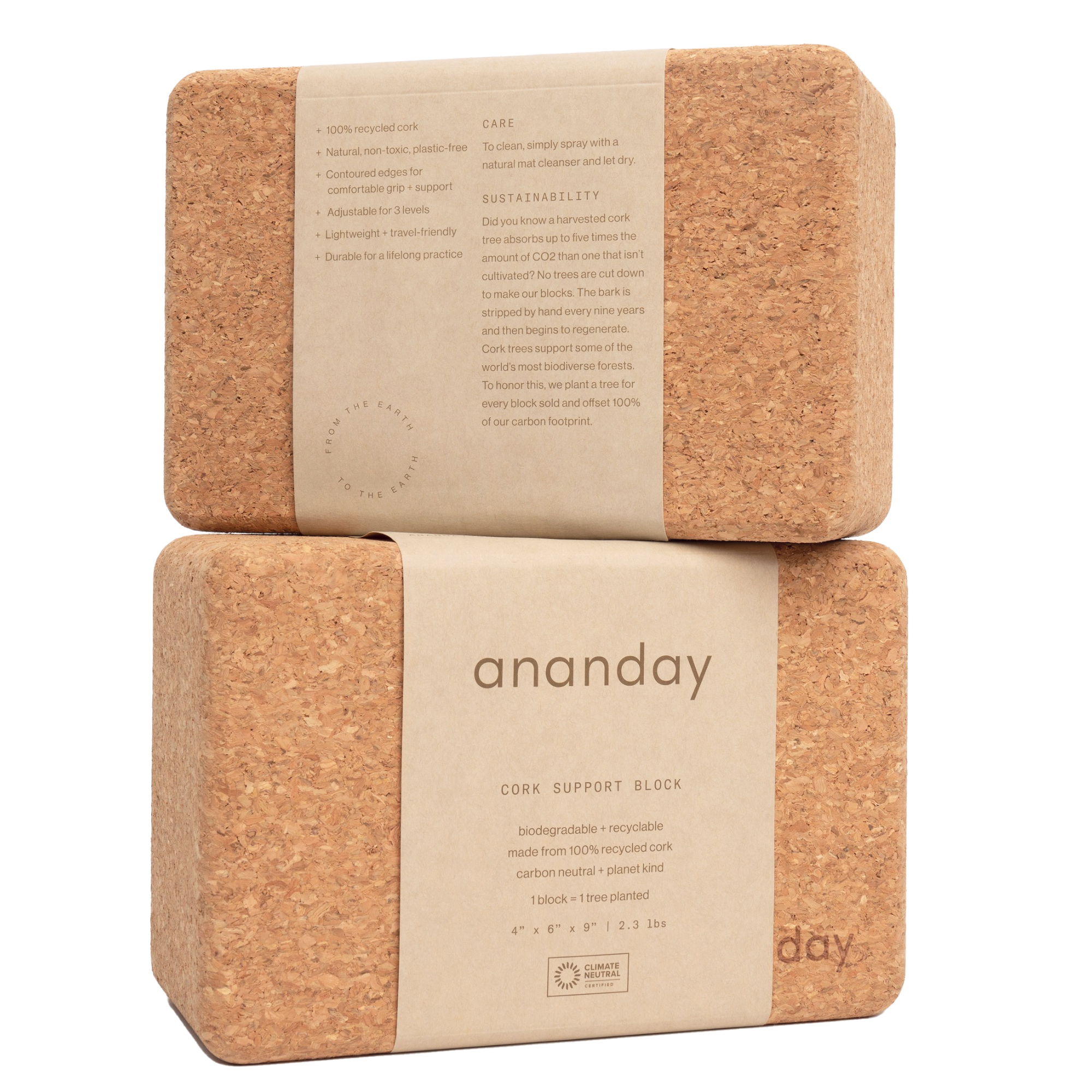 Cork Yoga Block Set – Ananday