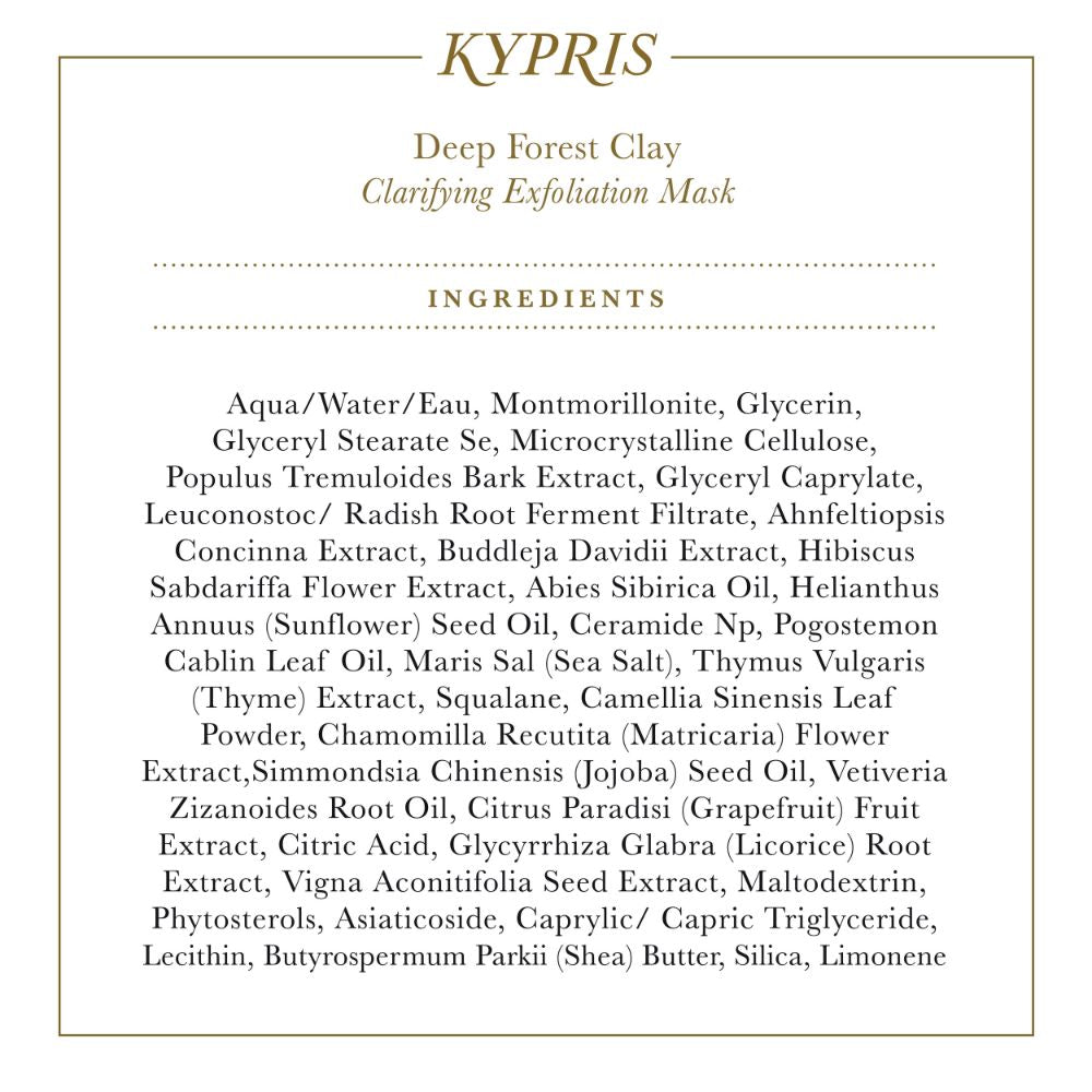 Deep Forest Clay - Clarifying Exfoliation Mask – KYPRIS