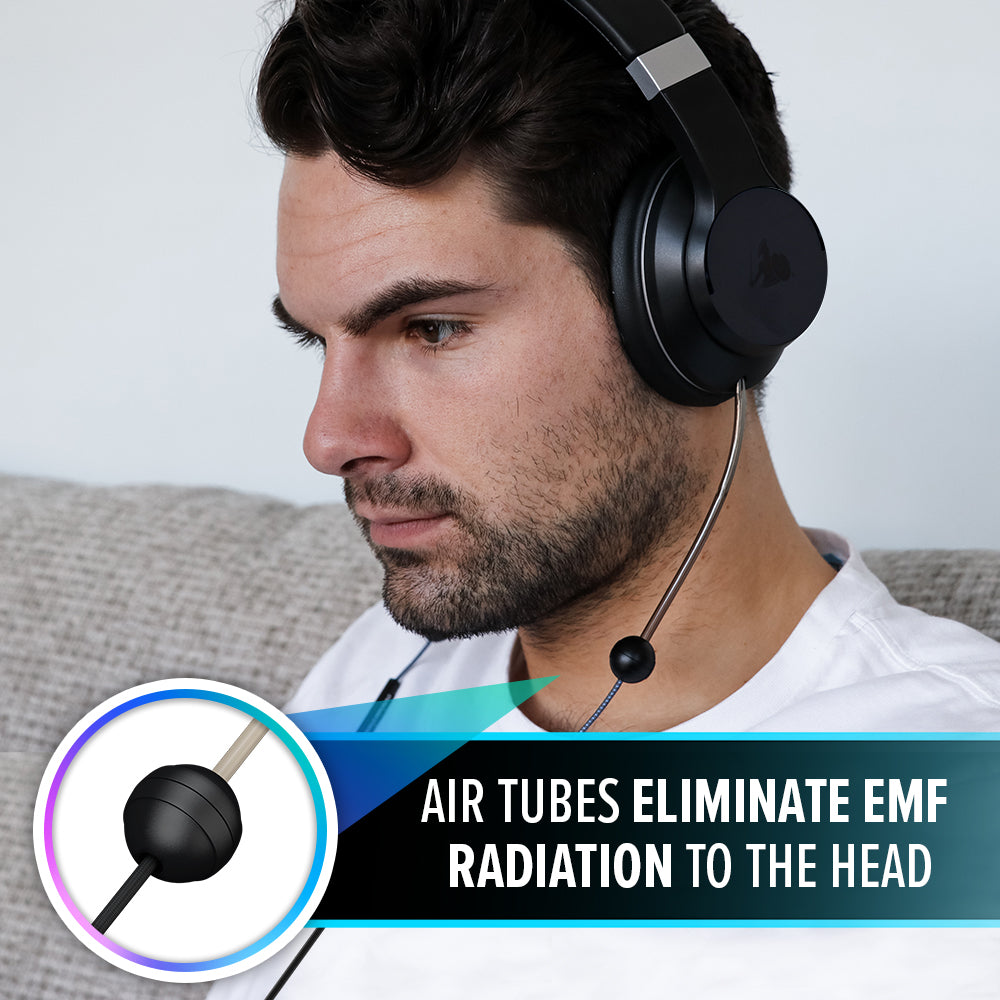 EMF Radiation-Free Air Tube Over-Ear Headphones – DefenderShield