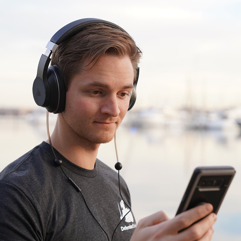 EMF Radiation-Free Air Tube Over-Ear Headphones – DefenderShield