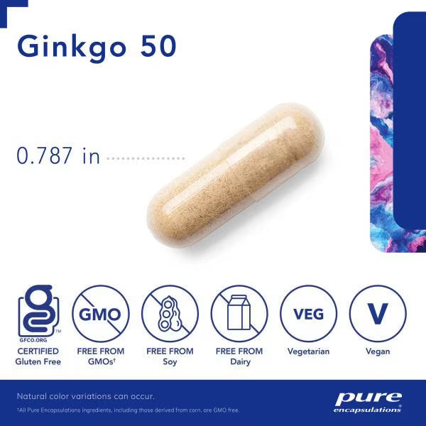 Ginkgo 50 - 160 mg. 120's – Pure Encapsulations