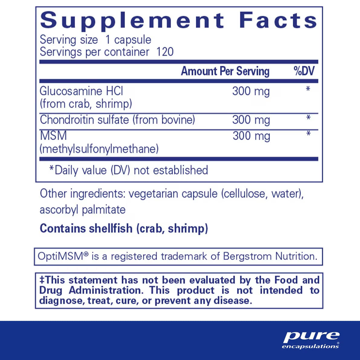 Glucosamine Chondroitin with MSM – Pure Encapsulations