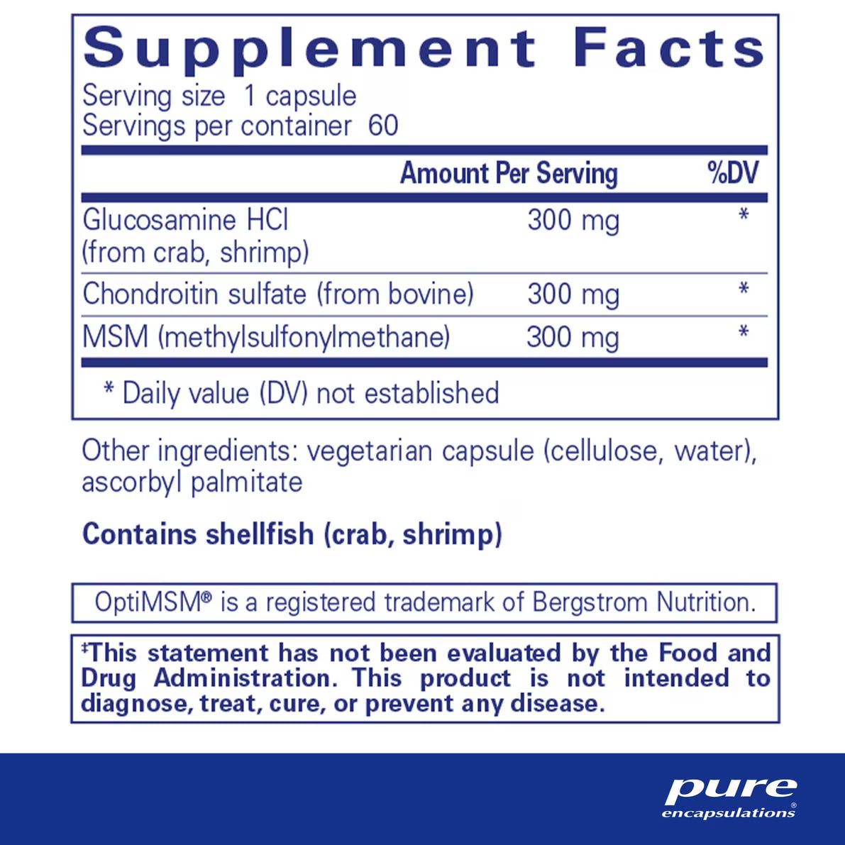 Glucosamine Chondroitin with MSM – Pure Encapsulations