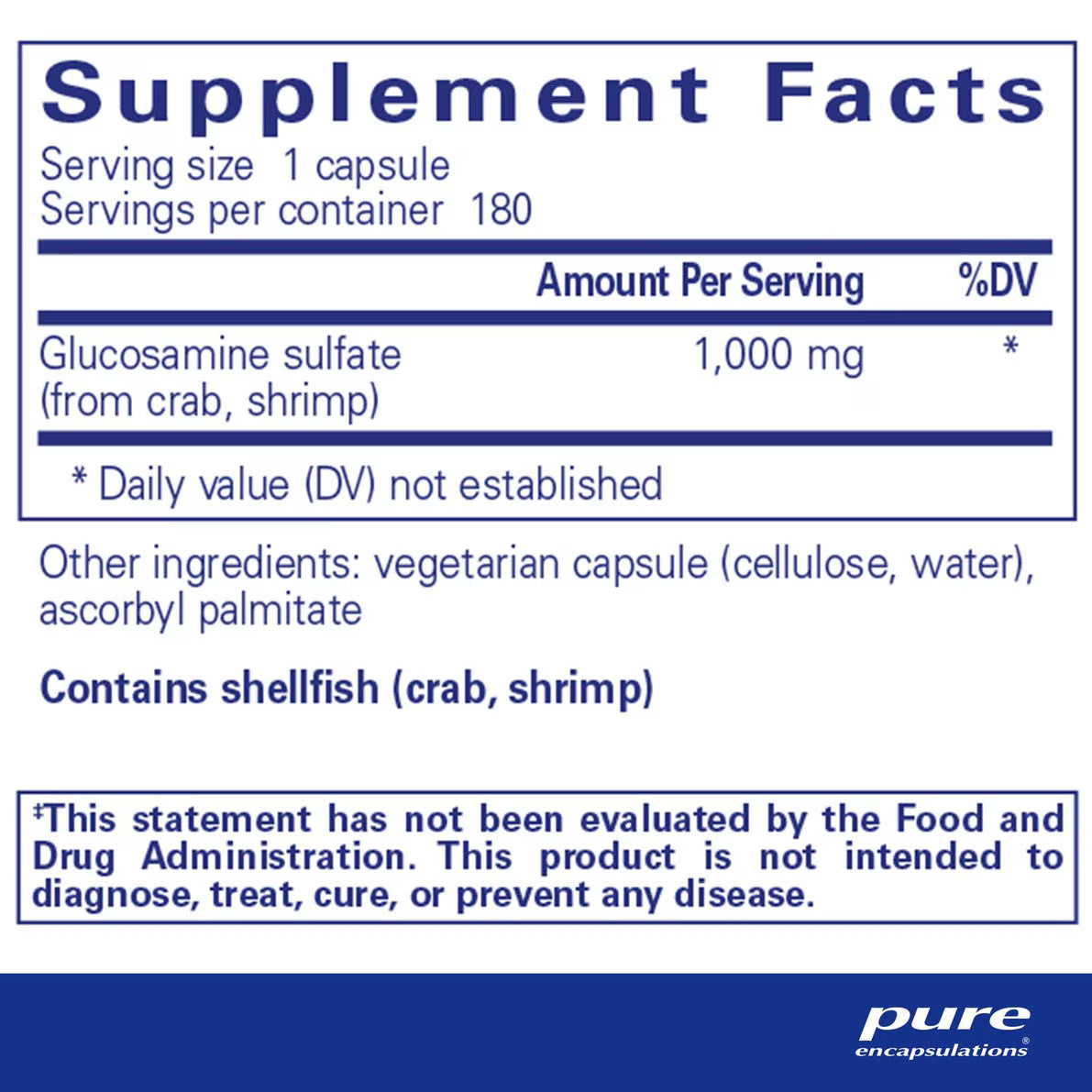 Glucosamine Sulfate 1,000 mg – Pure Encapsulations