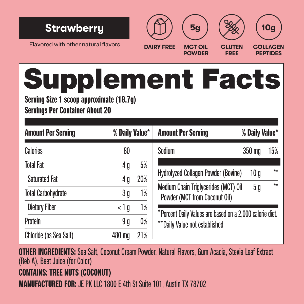 Grass-Fed Collagen Peptides & MCT Brain Boost – Perfect Keto