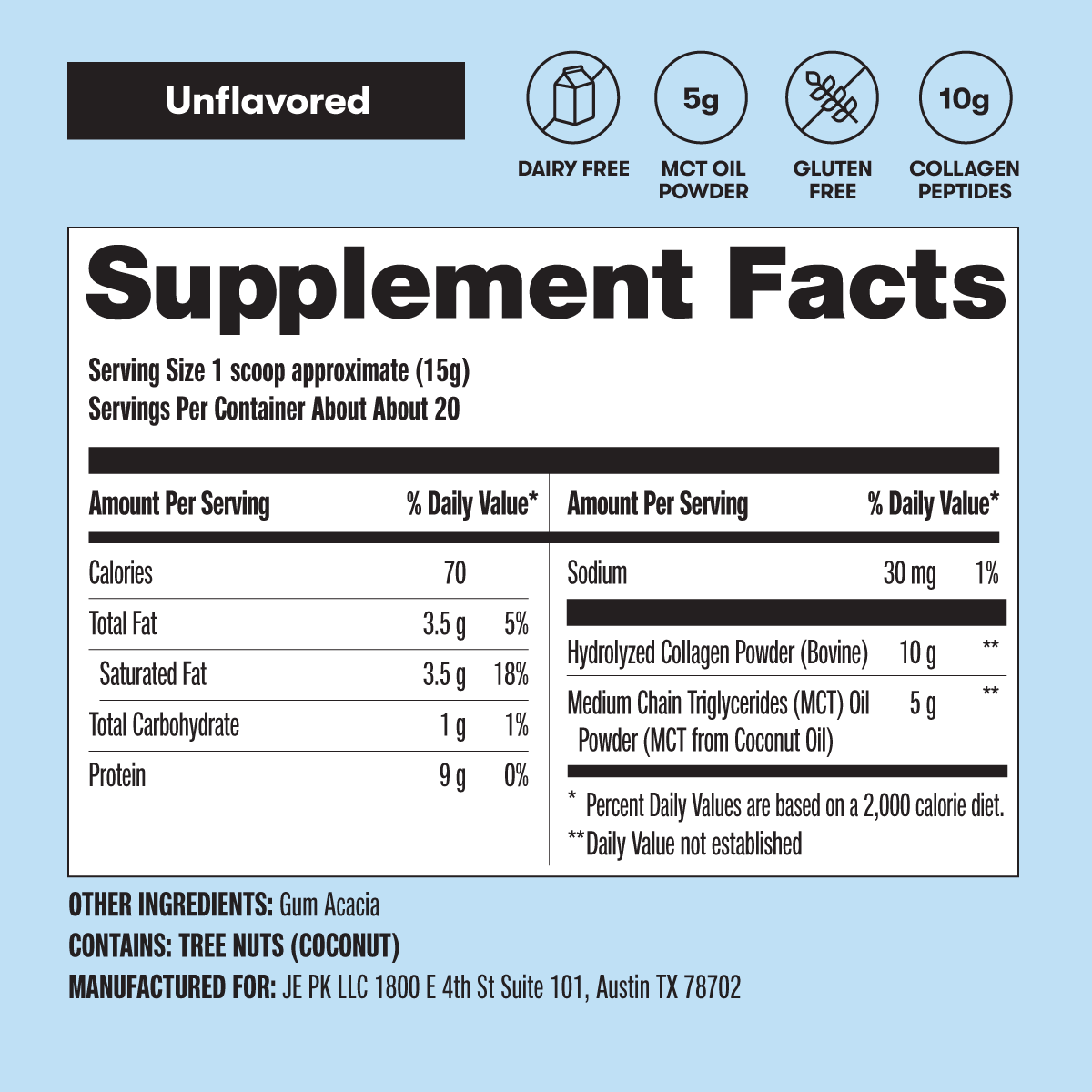 Grass-Fed Collagen Peptides & MCT Brain Boost – Perfect Keto