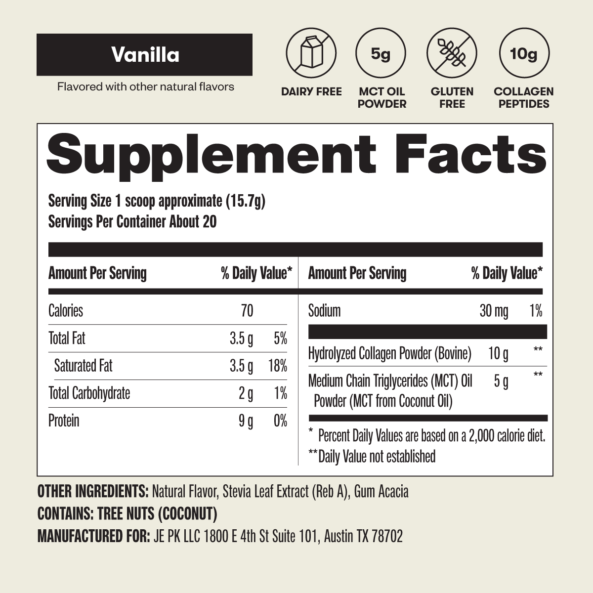 Grass-Fed Collagen Peptides & MCT Brain Boost – Perfect Keto