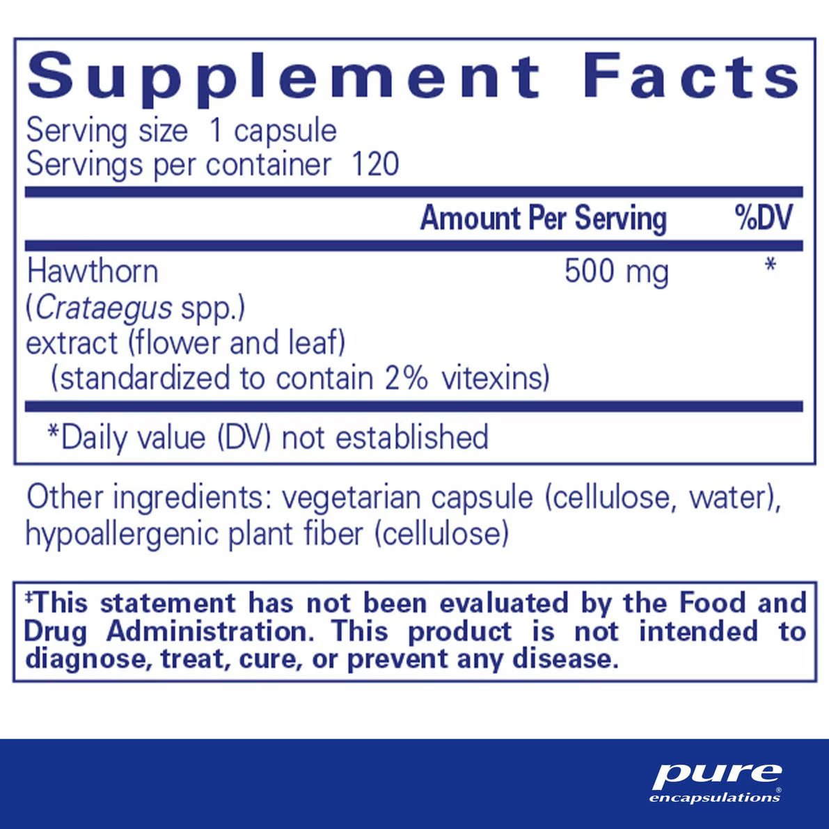 Hawthorn Extract 120's – Pure Encapsulations