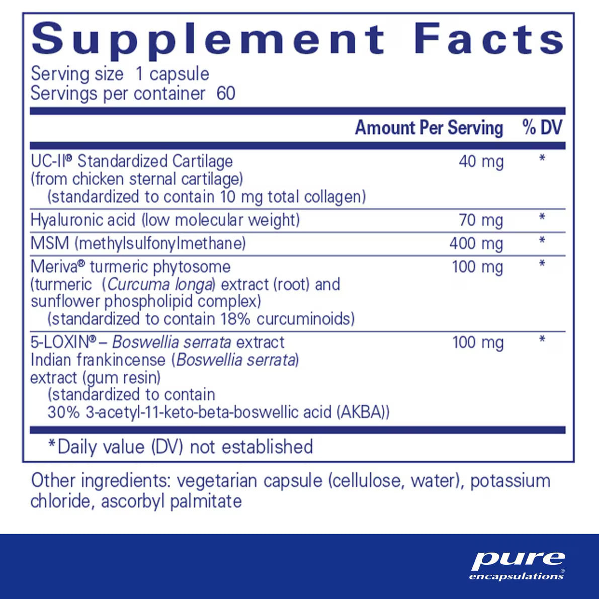 Joint Complex (single dose) – Pure Encapsulations