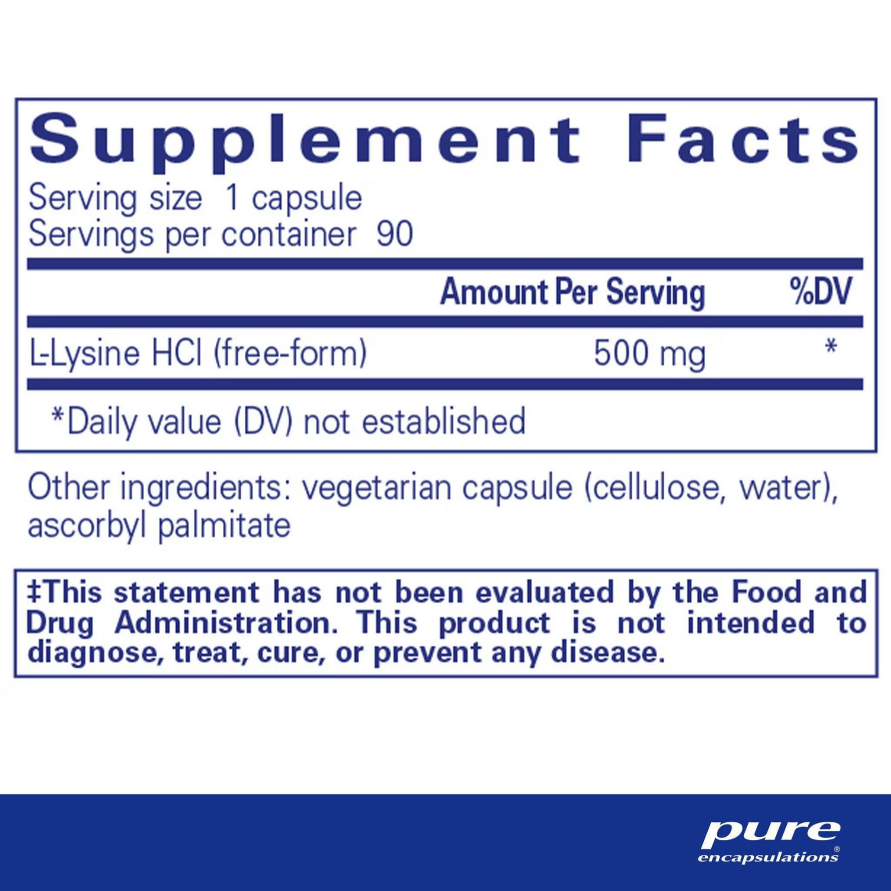 l-Lysine – Pure Encapsulations