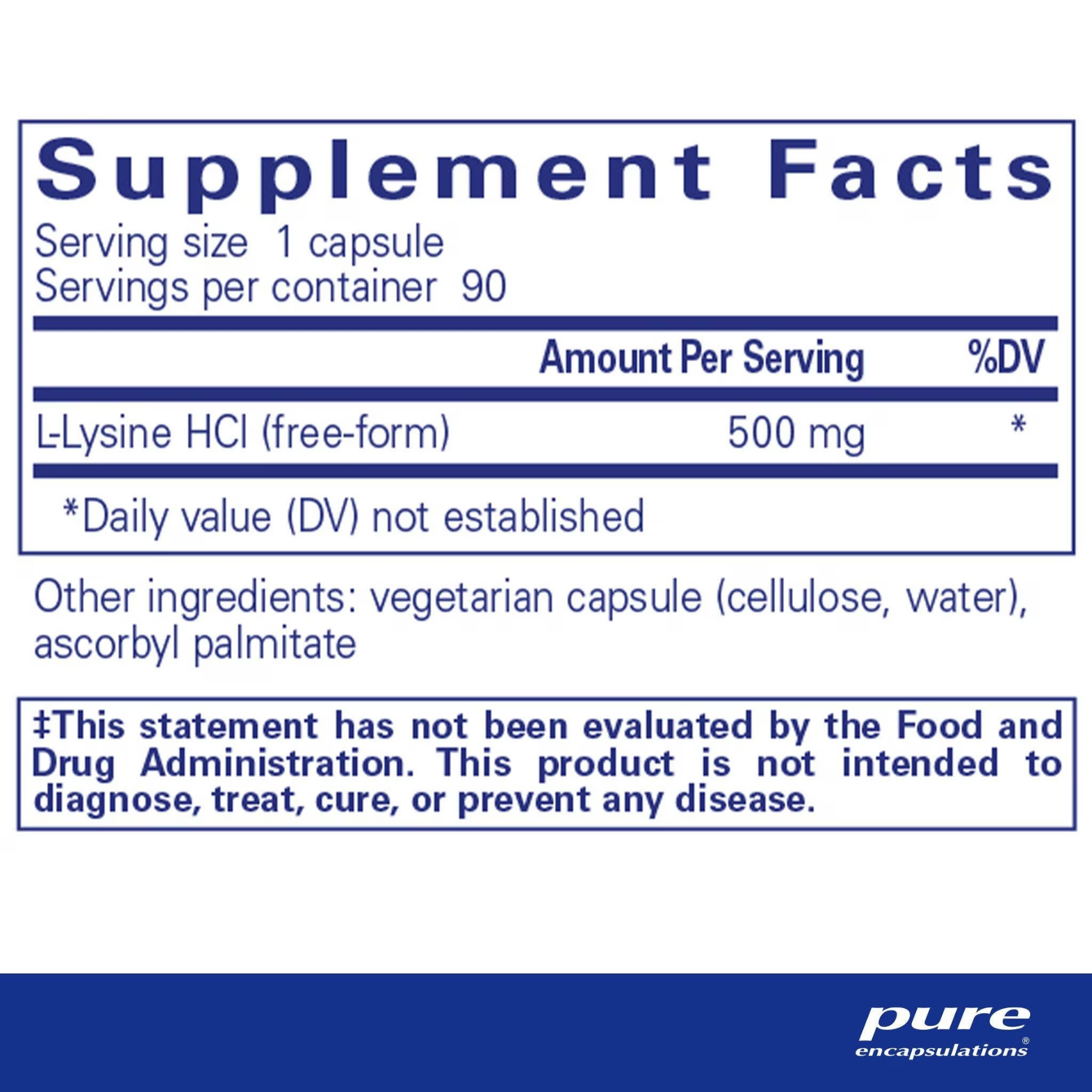 l-Lysine – Pure Encapsulations