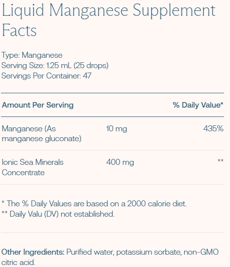 Liquid Manganese Supplement – BodyBio