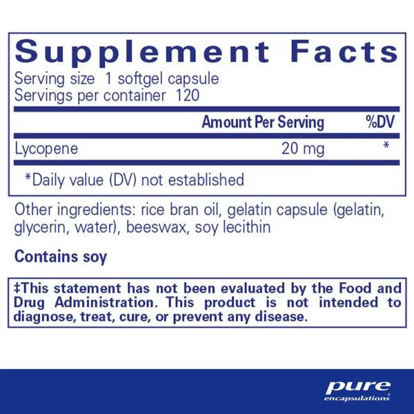 Lycopene 20 mg – Pure Encapsulations