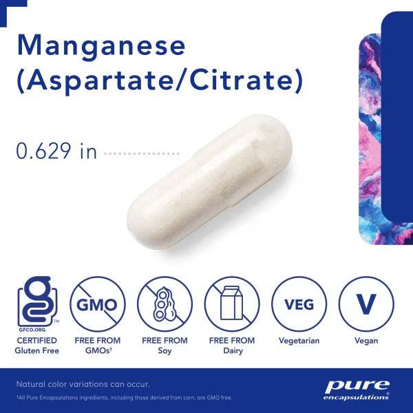 Manganese (aspartate/citrate) 60's – Pure Encapsulations