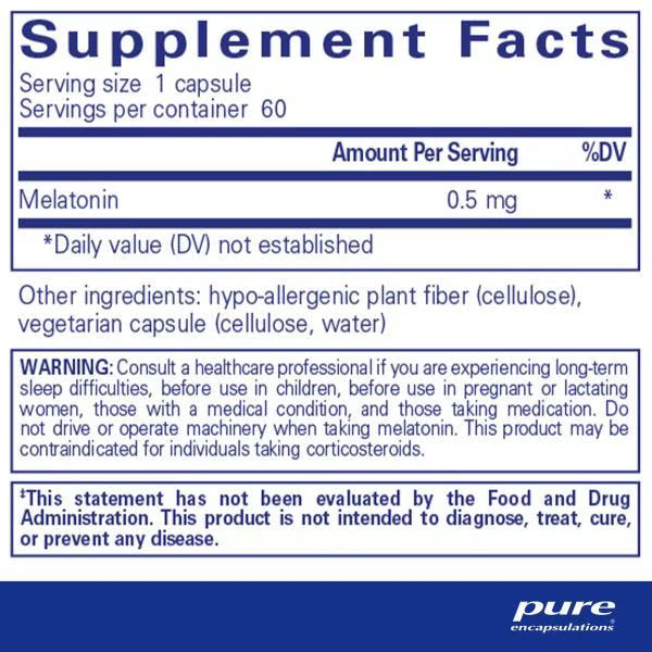 Melatonin 0.5 Mg