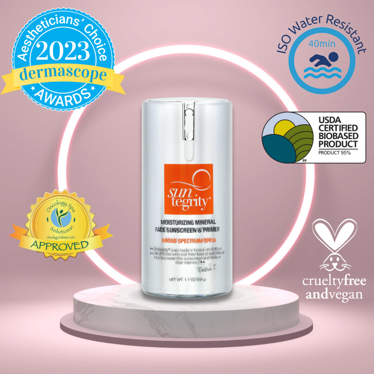 Moisturizing Mineral Face Sunscreen & Primer, SPF 30 – Suntegrity