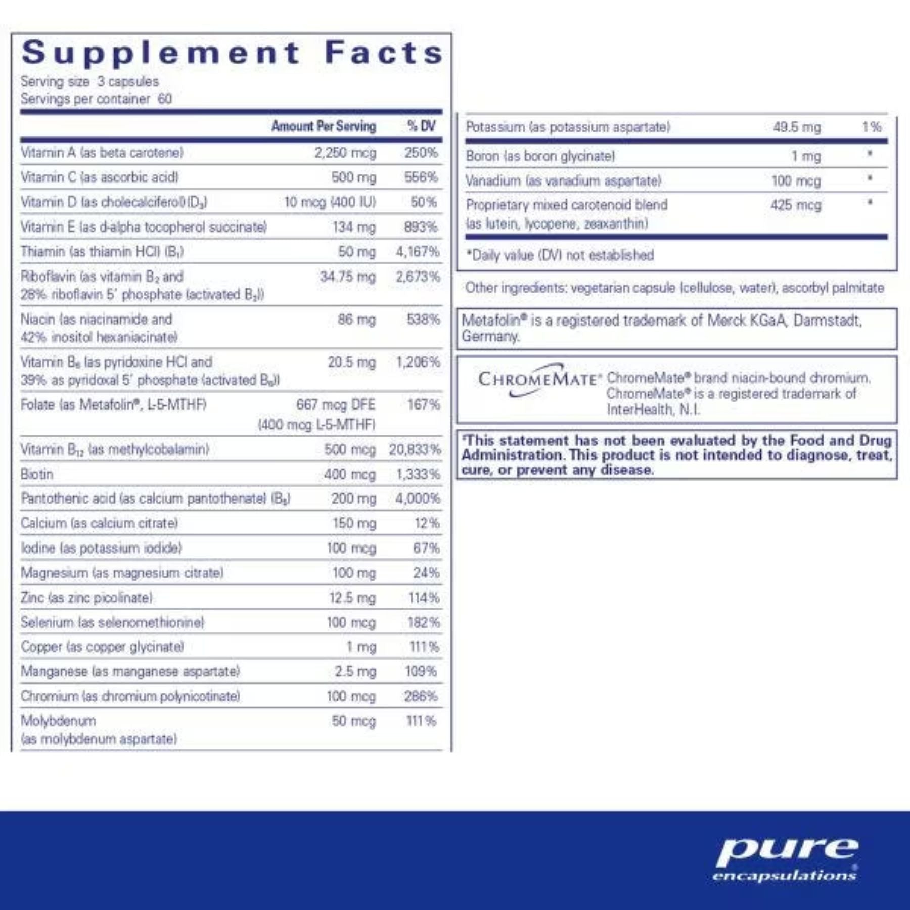 Nutrient 950® without Iron – Pure Encapsulations
