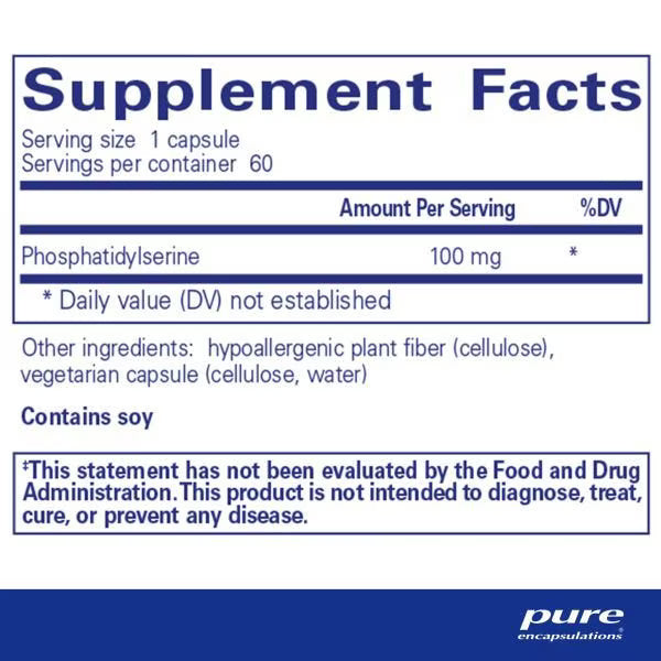 PS 100 (phosphatidylserine) – Pure Encapsulations