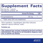 PS 100 (phosphatidylserine) – Pure Encapsulations