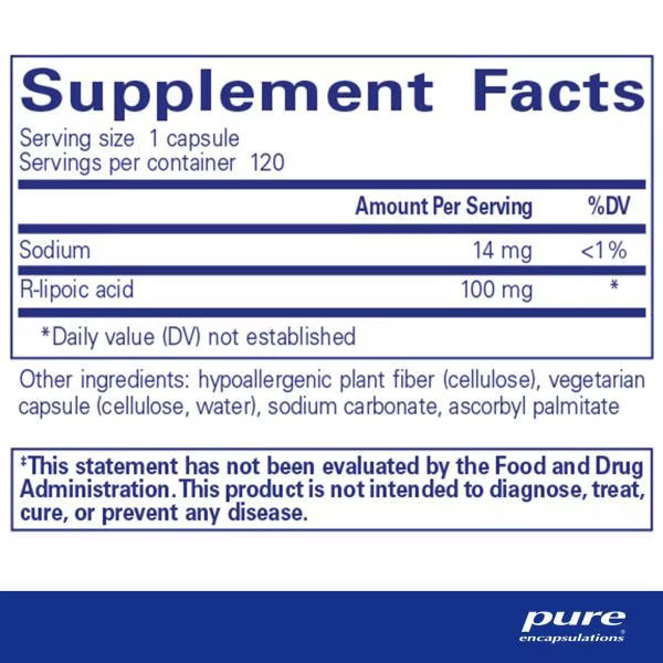 R-Lipoic Acid (stabilized) – Pure Encapsulations