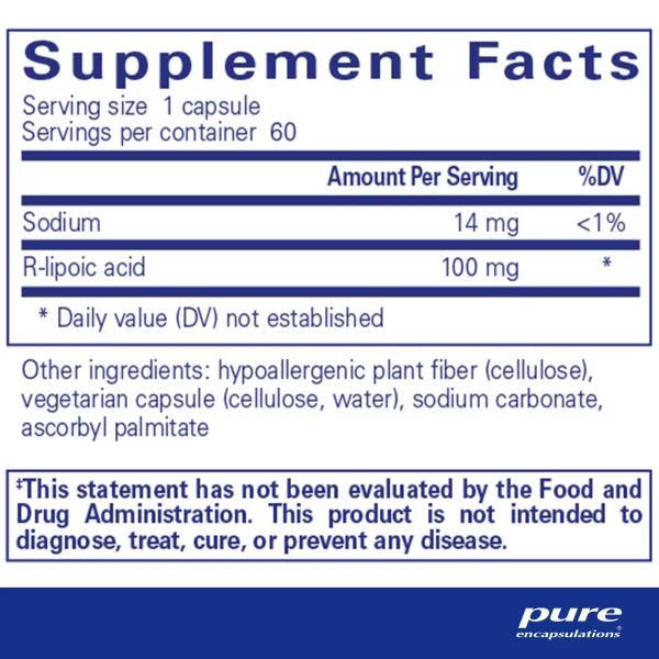 R-Lipoic Acid (stabilized) – Pure Encapsulations