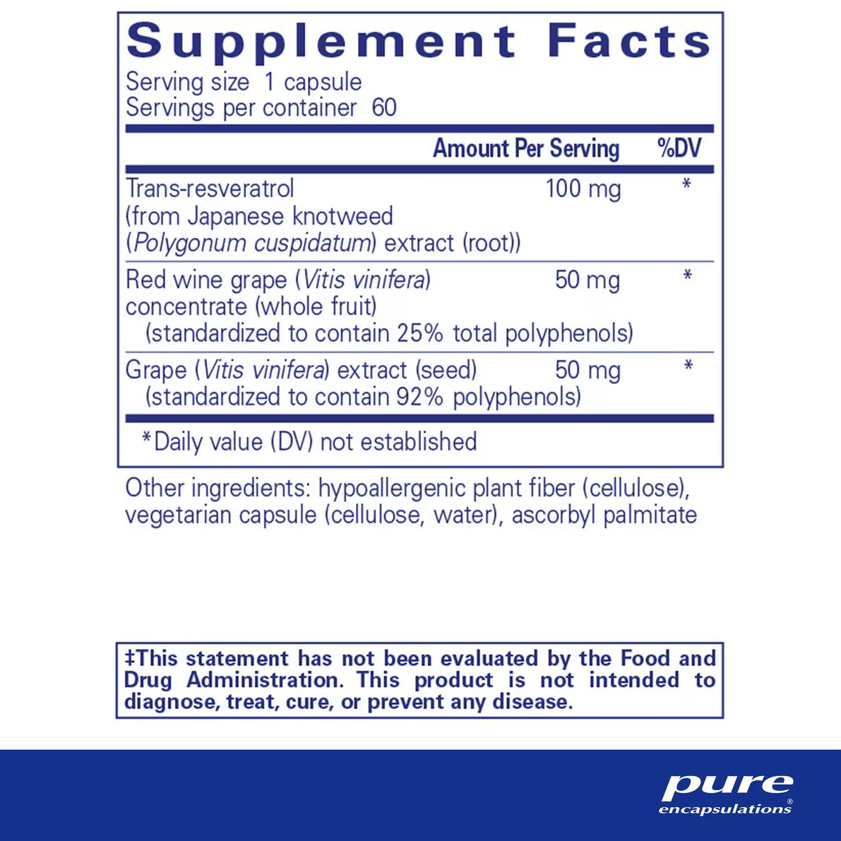 Resveratrol EXTRA – Pure Encapsulations