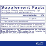 Ribose Powder 250 g. – Pure Encapsulations