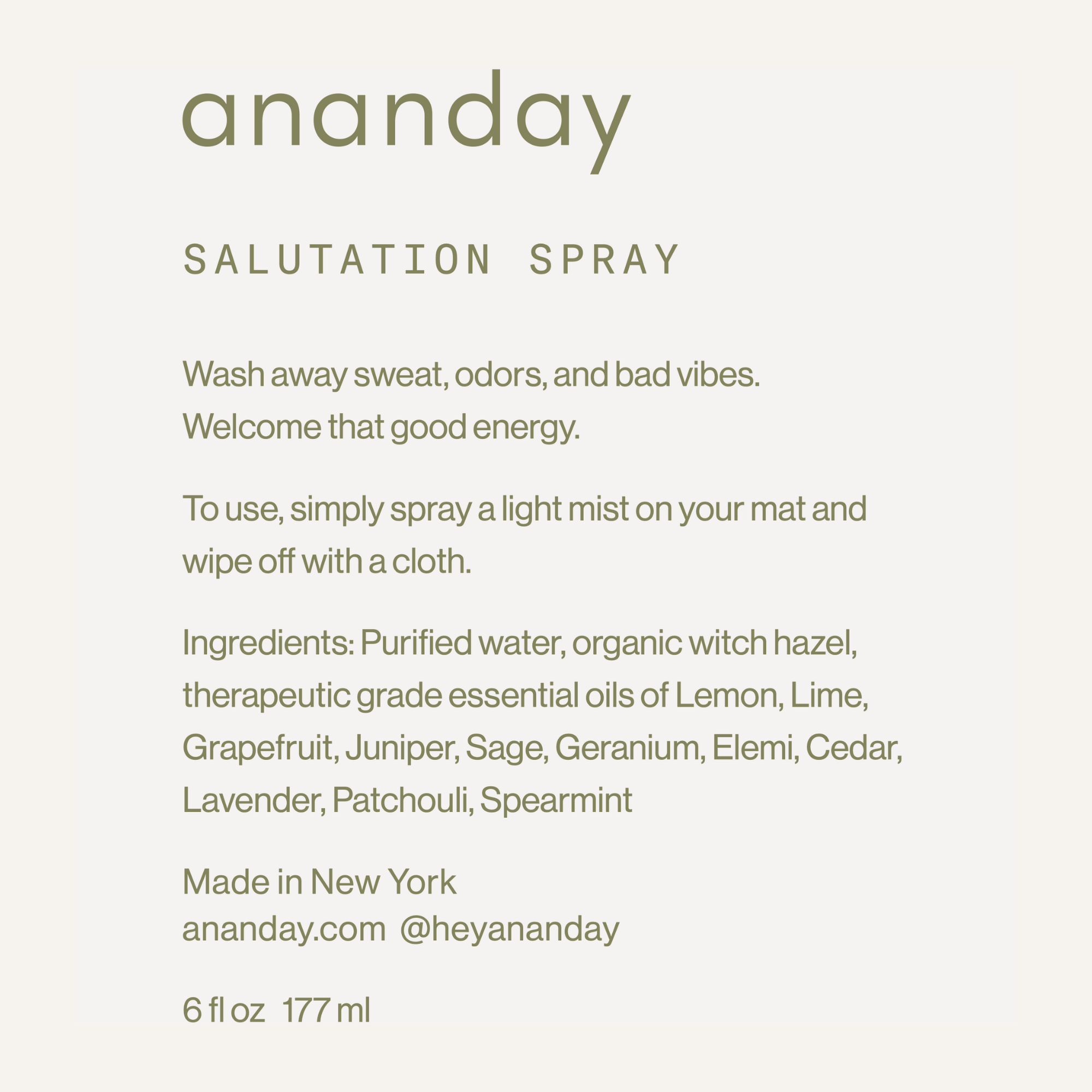 Sage & Citrus Salutation Spray – Ananday