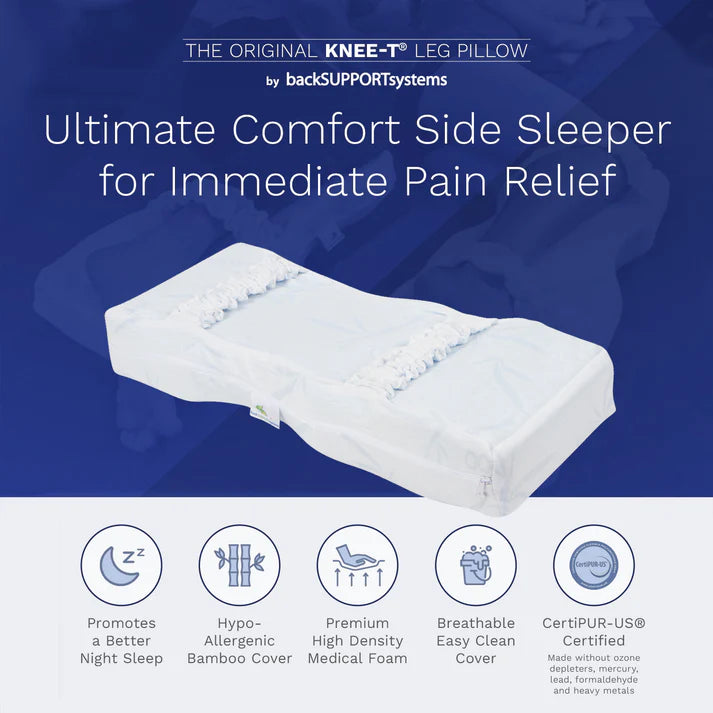The Knee-T Leg Pillow for Pain Relief – Back Support Systems
