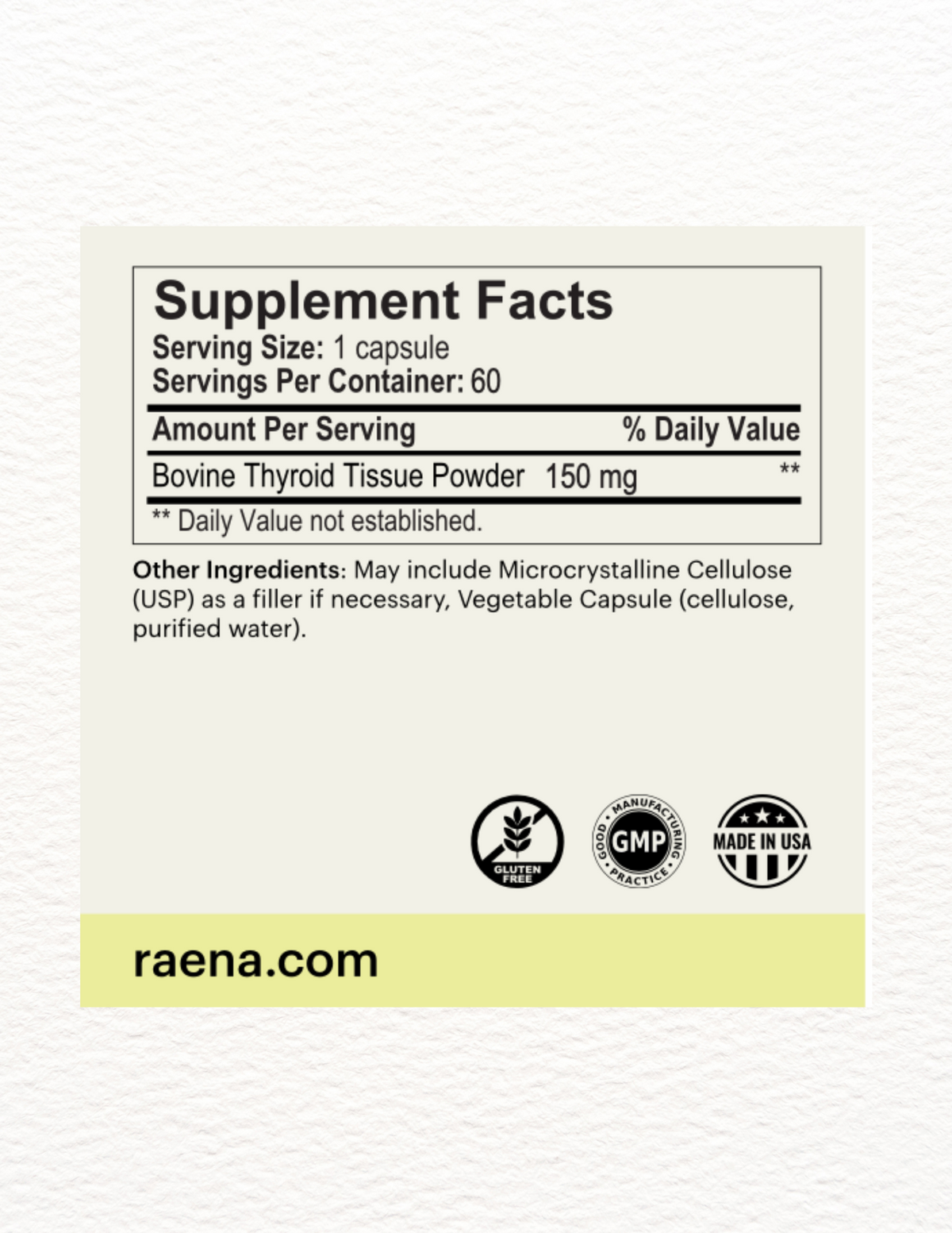 The Natural Desiccated Thyroid 150mg – Raena