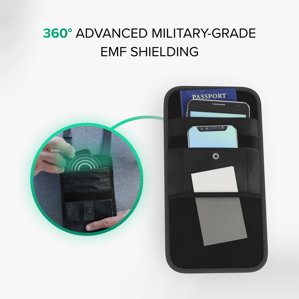 Ultra Armor ConcealShield Cell Phone Faraday Travel Bag – EMF + RFID Blocking Privacy Pouch – DefenderShield
