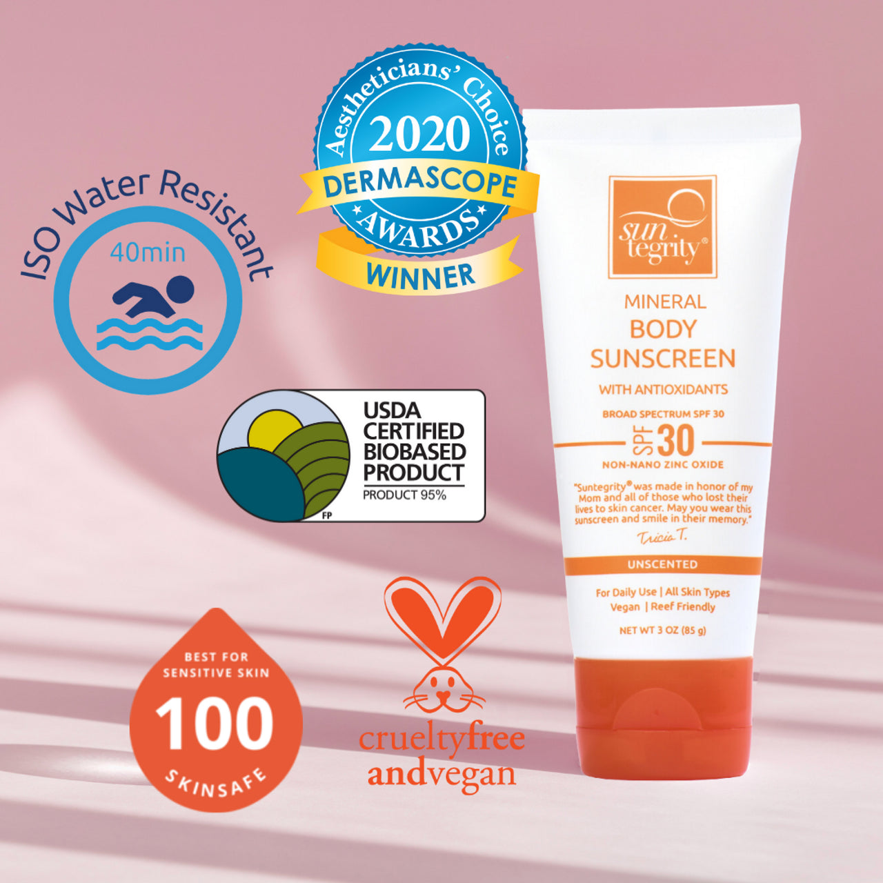 Unscented Mineral Body Sunscreen, SPF 30 – Suntegrity